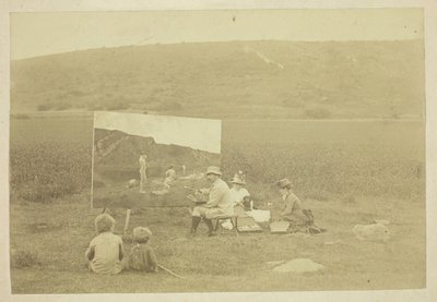 Kunstnerens sønn, Barrett Browning, ca.1885-1889. av Robert Browning