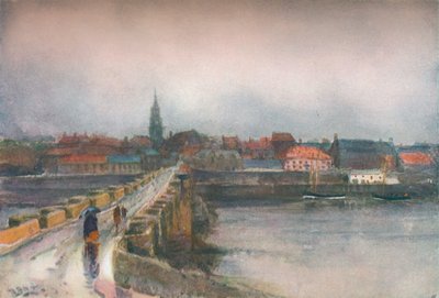 A Wet Day, Old Berwick Bridge, c1877-1906, 1906. av Robert Buchan Nisbet