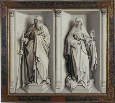 Marias og Josefs ekteskap. Omvendt av Robert Campin