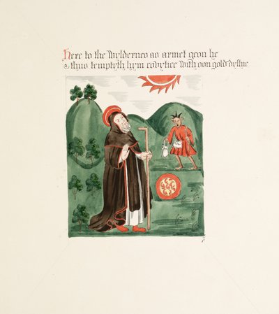Ms. New Coll 380, f39r. Antikvitetene til Cathedral Church of Saint Mary, Carlisle, tegnet av Robert Carlile, 1795 (penn og blekk og wc på papir) av Robert Carlile