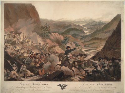 Prins Bagration leder kosakkene til angrep i Alpene, 1805 av Robert Carr Porter