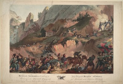 Den russiske hæren krysser djevelens bro i 1799, 1804 av Robert Carr Porter
