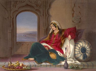 Kandahar Lady of Rank, engasjert i røyking, 1848 av Robert Carrick