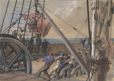 Å komme ut av en av de store bøyene for utsetting, 2. august 1865, 1865. av Robert Charles Dudley