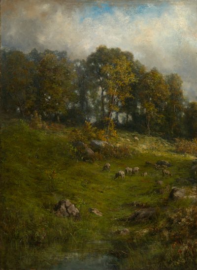 A Hillside Pasture, slutten av 1800-begynnelsen av 1900-tallet. av Robert Crannell Minor