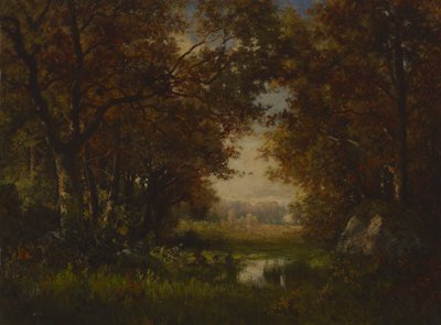 Scene i Fontainebleau-skogen av Robert Crannell Minor