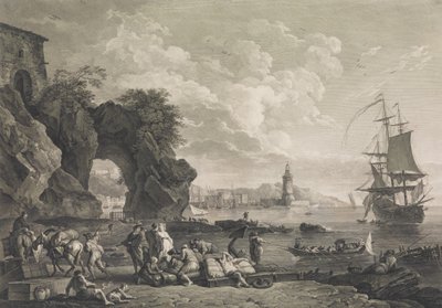 Utsikt over Pausilype nær Napoli, 1785. av Robert Daudet