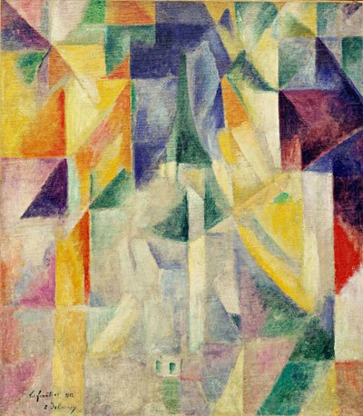 Windows. Maleri av Robert Delaunay (1885-1941), enkaustisk på lerret av Robert Delaunay