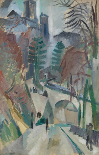 Landskapet i Laon, 1912. av Robert Delaunay