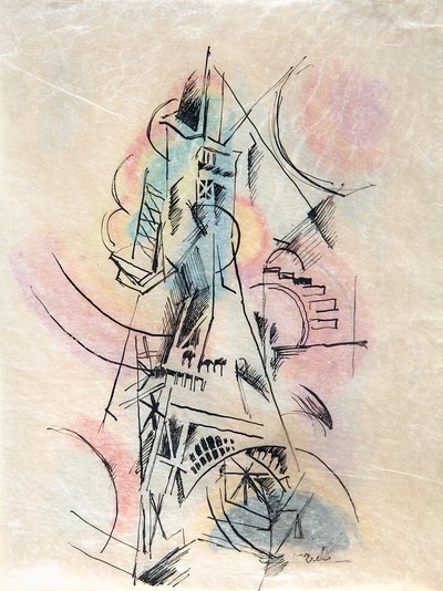 Studie for La Tour Eiffel, ca. 1911. av Robert Delaunay