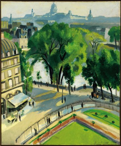 Utsikt over Quai du Louvre av Robert Delaunay