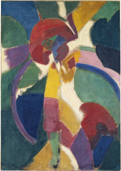 Kvinne med parasoll, 1913 av Robert Delaunay
