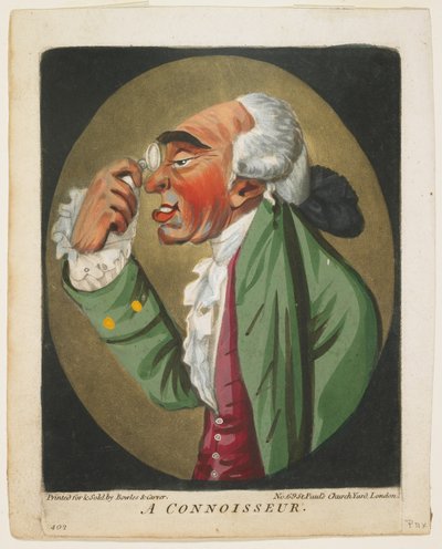 A Connoisseur, fra A Book of Heads, 1795 av Robert Dighton