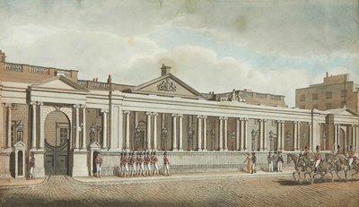 Carlton House, Pall Mall (penn og blekk og akvarell) av Robert Dighton