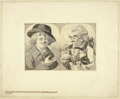 To karikaturer i bystelengde av Robert Dighton