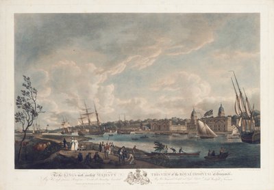 Utsikt over Royal Hospital i Greenwich, 1793 av Robert Dodd