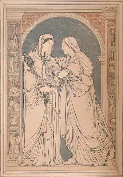A Marble Mosaic Picture, av The Baron H. De Triqueti, Paris, 1893. av Robert Dudley
