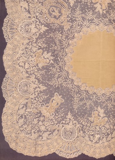 Lommetørkle av Brussel Lace, 1863. av Robert Dudley