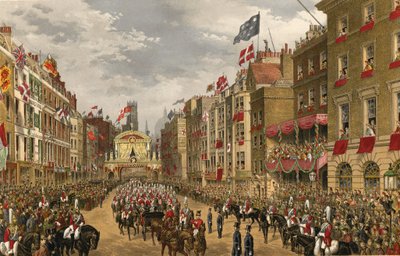 Temple Bar, London, 7. mars 1863 (gravering) av Robert Dudley