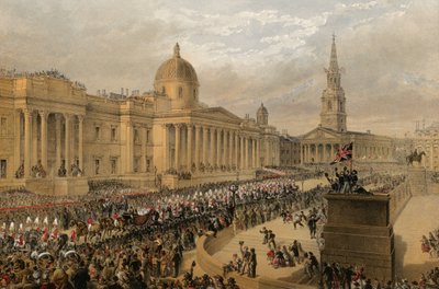 Trafalgar Square, London, 7. mars 1863 (gravering) av Robert Dudley