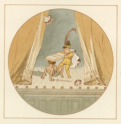 To små barn slåss på scenen av Robert Dudley