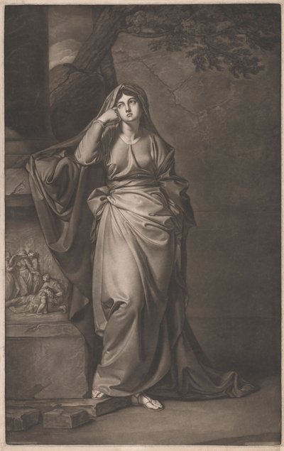 Mrs. Yates som "Melancholy" i "Il Penseroso" av Robert Dunkarton
