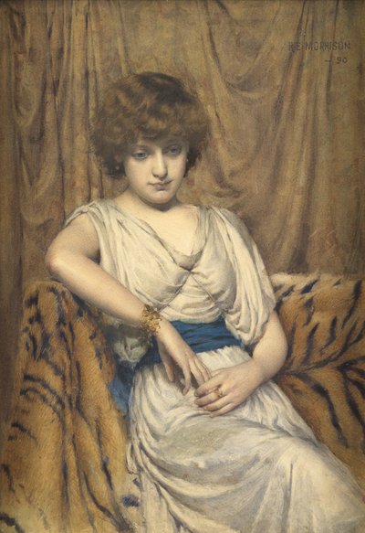 En ung greker, 1890 (wc på papir) av Robert Edward Morrison