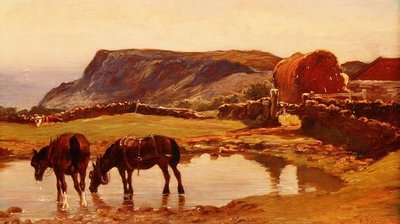 Vanning av hestene av Robert Farren