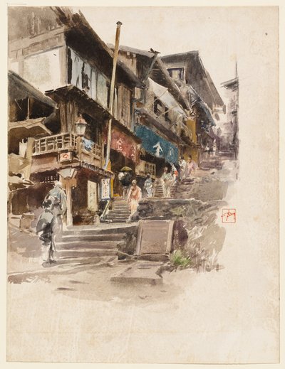 En gate i Ikao, Japan, II av Robert Frederick Blum