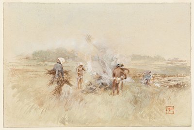 I arbeid med å legge kvist på ulmende bål av Robert Frederick Blum