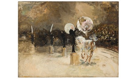 Sirkusringen om natten (olje på lerret) av Robert Frederick Blum