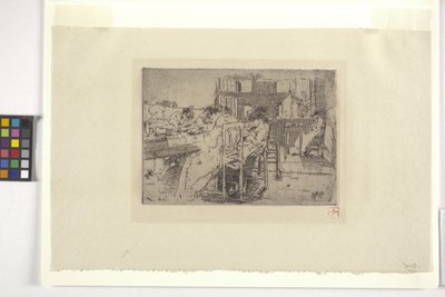 Interiør i en butikk (blekk) av Robert Frederick Blum