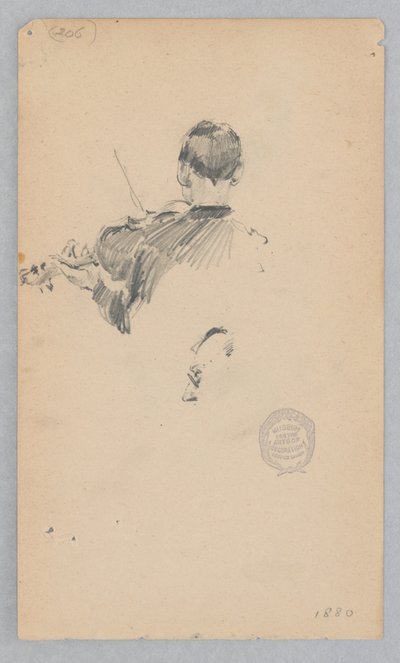 Musiker som spiller fiolin av Robert Frederick Blum