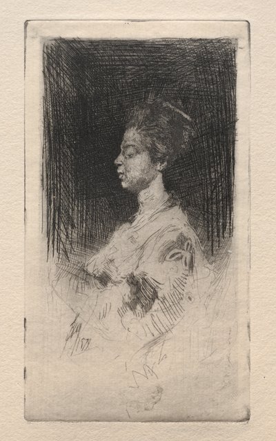 Profilsjef for en japansk jente, 1879. av Robert Frederick Blum