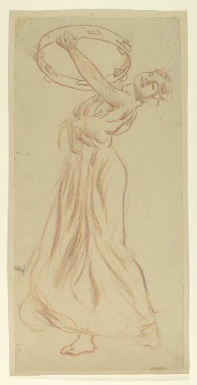 Studie for Girl with Tambourine, "Vintage Festival", Mendelssohn Glee Club, New York av Robert Frederick Blum