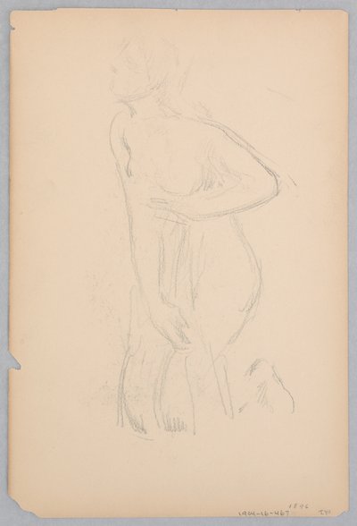 Studie for en knelende kvinne, «Vintage Festival», Mendelssohn Glee Club, New York av Robert Frederick Blum