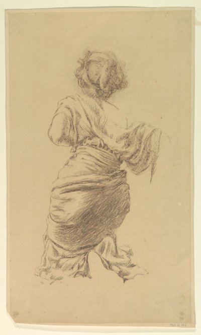 Studie for en knelende kvinne, «Vintage Festival», Mendelssohn Glee Club, New York, NY av Robert Frederick Blum