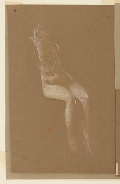 Studie for en sittende kvinne, «Vintage Festival», Mendelssohn Glee Club, New York, NY av Robert Frederick Blum