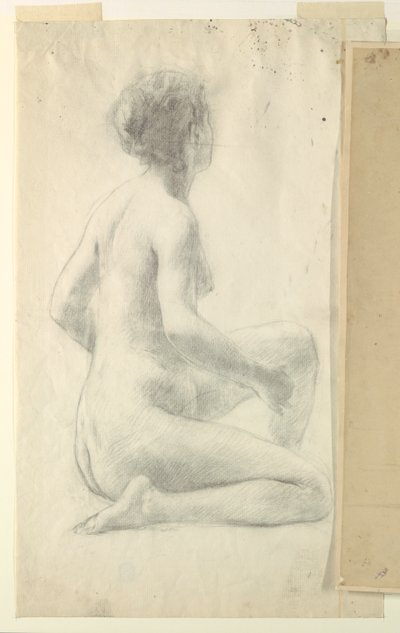 Studie for en sittende kvinne, «Vintage Festival», Mendelssohn Glee Club, New York, NY av Robert Frederick Blum