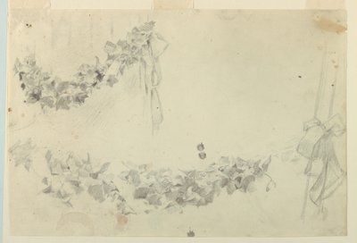 Studie for festoons, "Vintage Festival," Mendelssohn Glee Club, New York, NY av Robert Frederick Blum