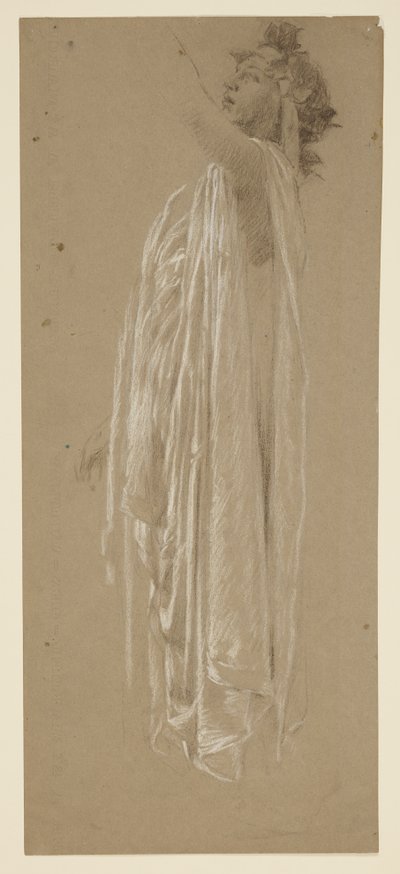 Studie for leder av prosesjonen, "Vintage Festival," Mendelssohn Glee Club, New York, NY av Robert Frederick Blum
