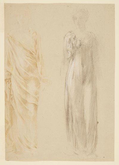 Studie for stående kvinne, "Vintage Festival," Mendelssohn Glee Club, New York, NY av Robert Frederick Blum