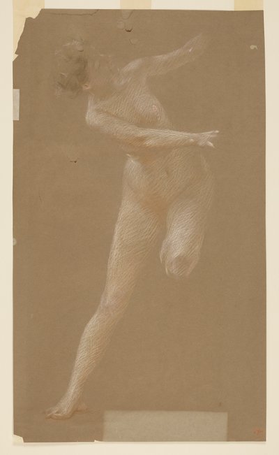 Studie for venstre maenad, "Vintage Festival," Mendelssohn Glee Club, New York, NY av Robert Frederick Blum