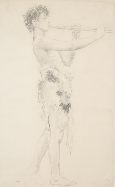 Studie av piper for veggmaleriet "Moods to Music". av Robert Frederick Blum