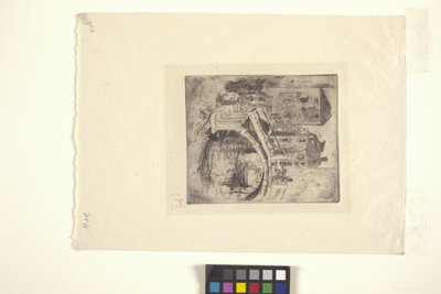 Venetiansk kanal og bro (etsing) av Robert Frederick Blum