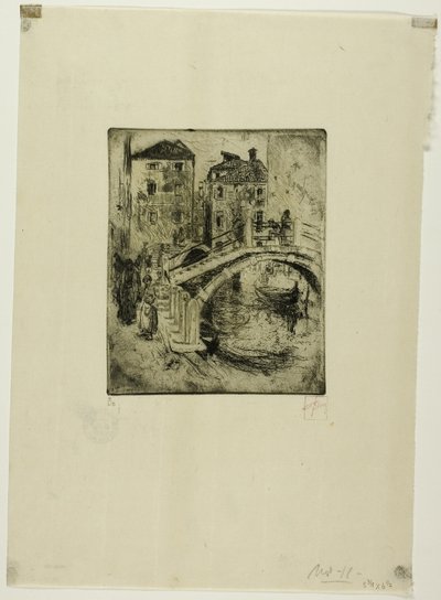 Den venetianske kanalen og broer av Robert Frederick Blum
