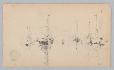 Utsikt over en havn av Robert Frederick Blum