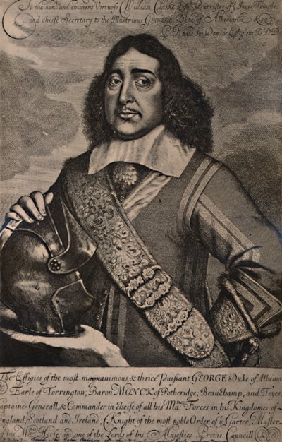 George Monck, 1. hertug av Albemarle, engelsk soldat og statsmann, 1600-tallet 1894 av Robert Gaywood