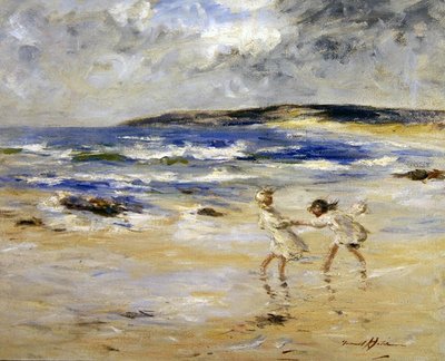 Shores of Macadinish (olje på lerret) av Robert Gemmell Hutchison