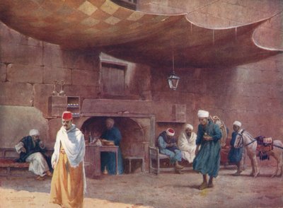 En arabisk kafé, Kairo, c1880, 1904 av Robert George Talbot Kelly